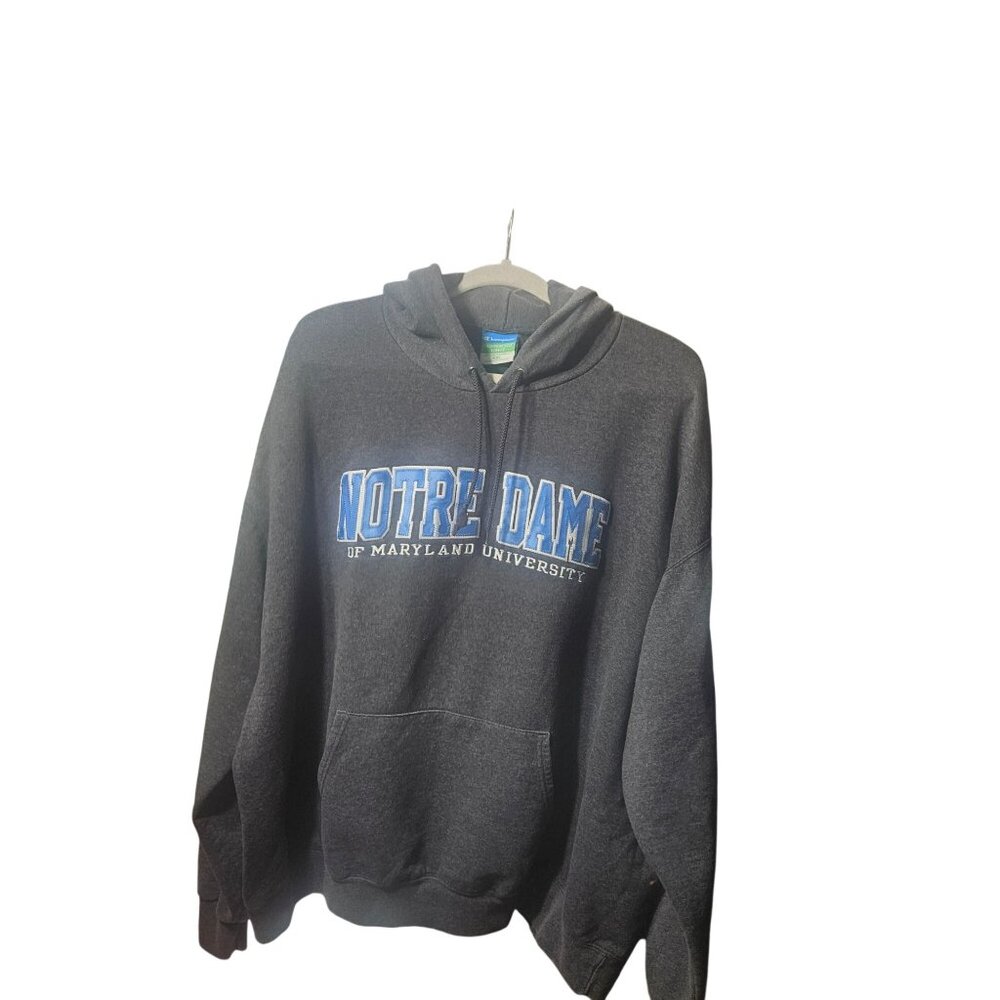 Champion Notre Dame Of Maryland University Eco Fleece Hoodie XXL Gray